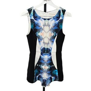 Keepsake  The Label Womens Romper Abstract Zip Back Size Small